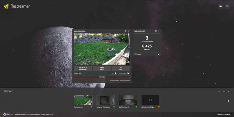 Anleitung für Streaming-Server online 1 datarhei Restreamer